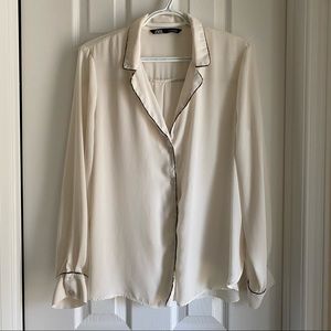 ZARA - Chiffon Button-up Blouse